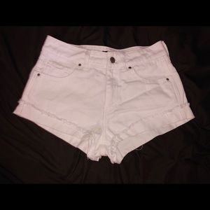 White Kendal & Kylie Shorts